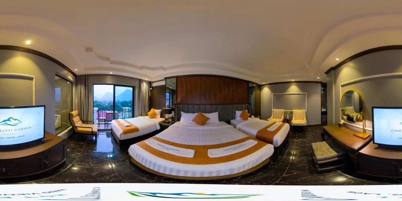 Confetti Garden Hotel Vang Vieng Dış mekan fotoğraf